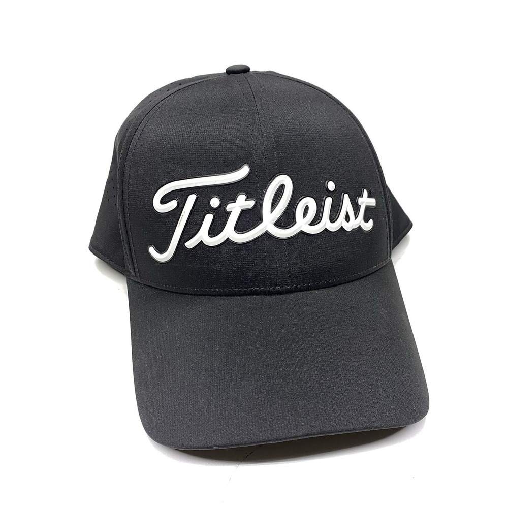 Titleist Players Tech Adjustable Golf Hat Cap Black/White One Size Euc